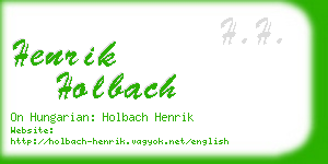 henrik holbach business card